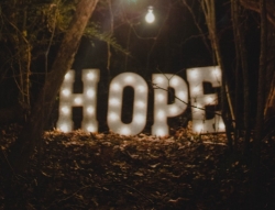 hope marquee signage surrounded by trees